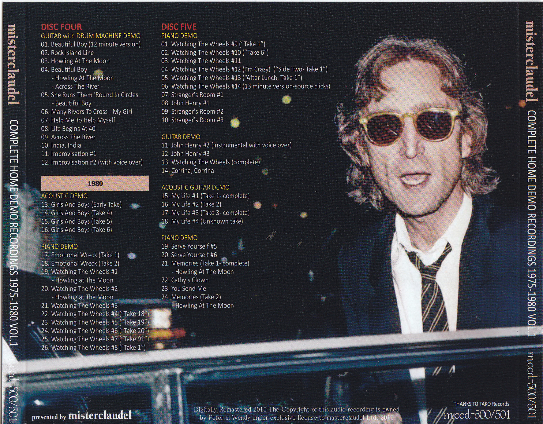 John Lennon / Complete Home Demo Recordings 1975-1980 Vol 1 / 5CD Wx  Slipcase – GiGinJapan
