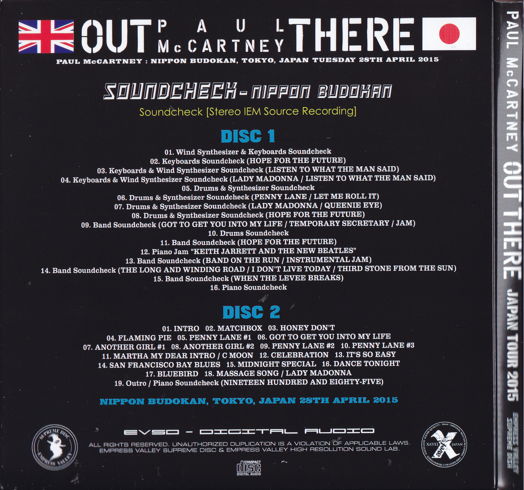PAUL McCARTNEY/ OUT THERE JAPAN TOUR 2015