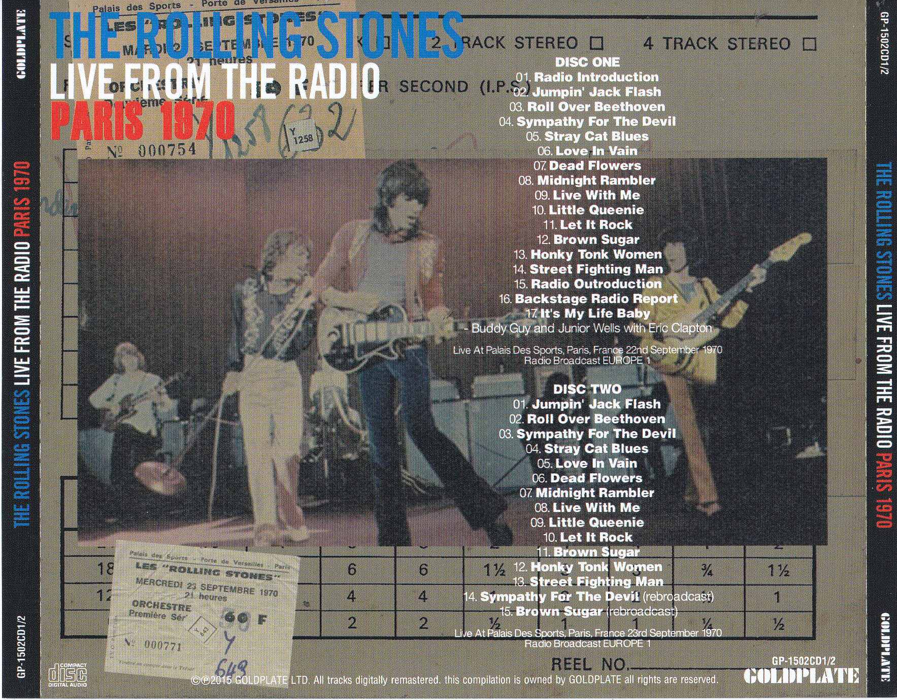 Rolling Stones / Live From The Radio Paris 1970 / 2CD – GiGinJapan