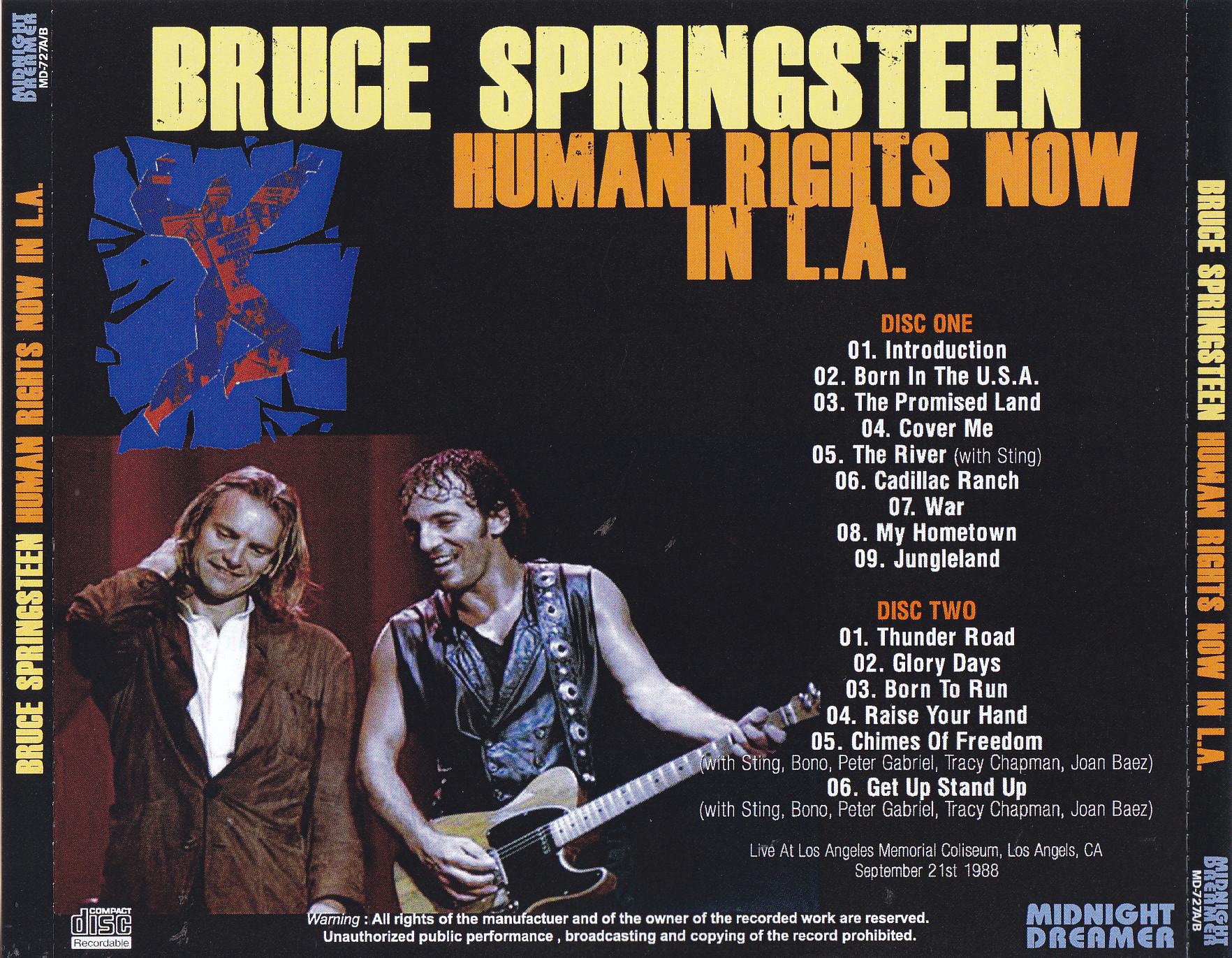 Bruce Springsteen / Human Rights Now In LA / 2CDR – GiGinJapan