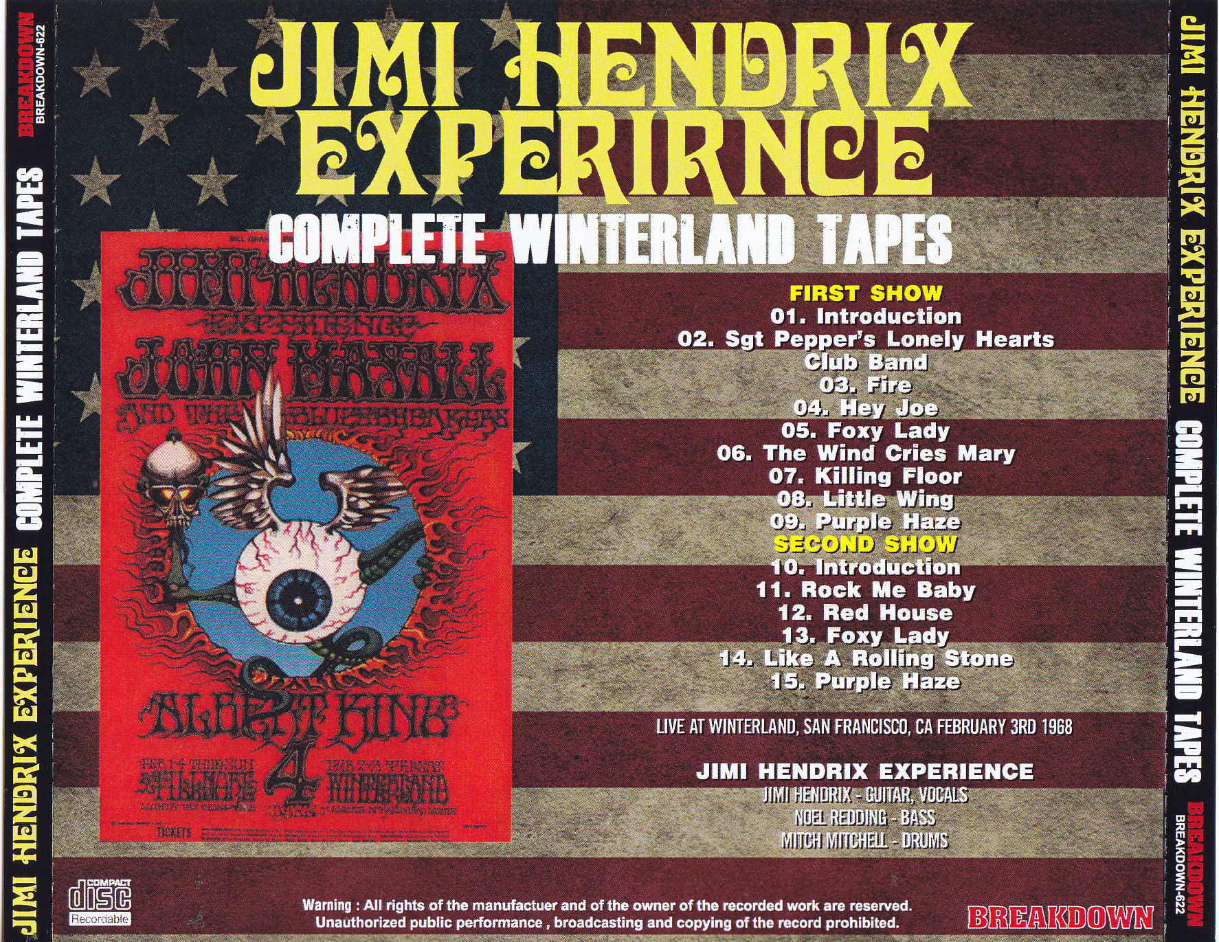 Jimi Hendrix Experience / Complete Winterland Tapes / 1CDR