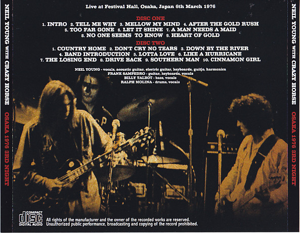 Neil Young & Crazy Horse / Osaka 1976 3rd Night / 2CD – GiGinJapan
