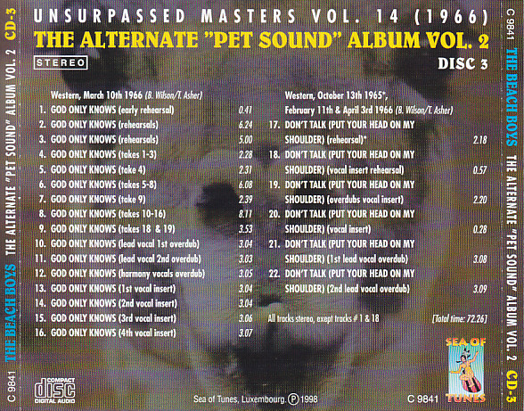 Beach Boys / Unsurpassed Masters Vol 14 (1966) / 4CD – GiGinJapan