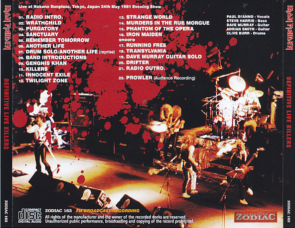 Iron Maiden / Definitive Live Killers / 1CD – GiGinJapan