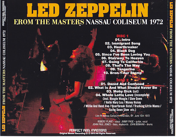 Led Zeppelin / From The Masters Nassau Coliseum 1972 / 2CDR