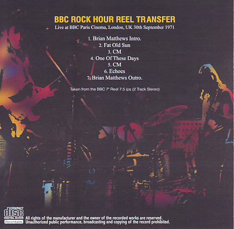 Pink Floyd / Dusseldorf 1971 New Reel Transfer / 2CDR – GiGinJapan