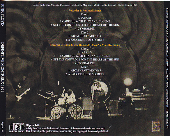 Pink Floyd / Definitive Montreux 1971/ 4CD – GiGinJapan