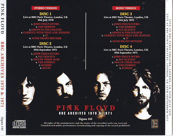 Pink Floyd / BBC Archives 1970 & 1971 / 4CD – GiGinJapan