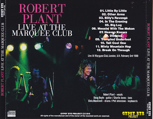 Robert Plant / Live At The Marquee Club / 1CDR – GiGinJapan