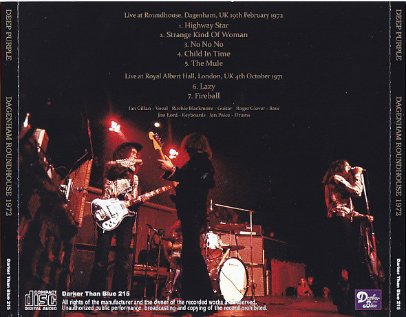 Deep Purple / Dagenham Roundhouse 1972 /1CD – GiGinJapan