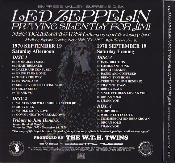 Led Zeppelin / Praying Silently For Jimi / 4CD+1Bonus CD Boxset