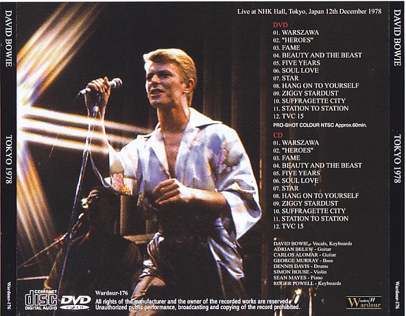 David Bowie / Tokyo 1978 / 1CD+1DVD – GiGinJapan