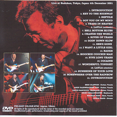 Eric Clapton / Budokan 2001 Ultimate Edition / 1DVDR – GiGinJapan