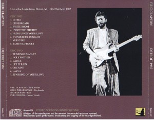 Eric Clapton / Detroit 1987 / 2CD – GiGinJapan