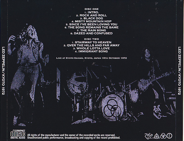 Led Zeppelin / Kyoto 1972 / 2CD – GiGinJapan