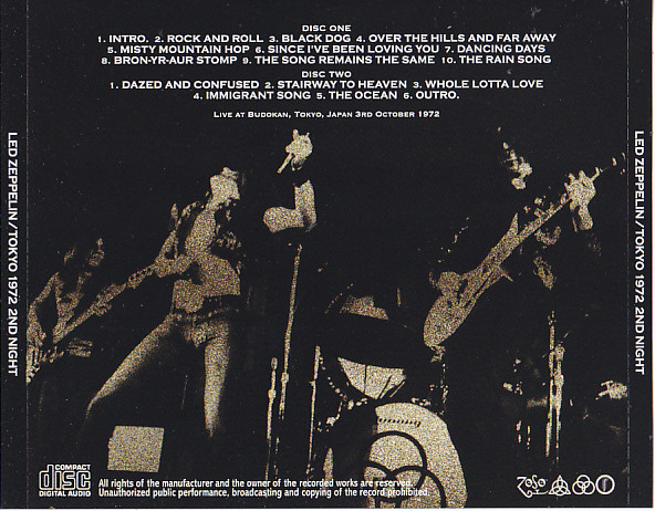 Led Zeppelin / Tokyo 1972 2nd Night / 2CD – GiGinJapan