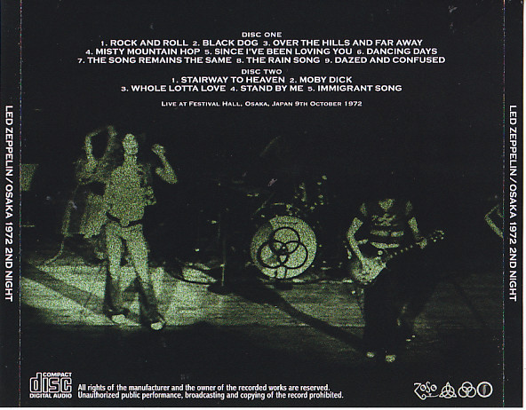 Led Zeppelin / Osaka 1972 2nd Night / 2CD – GiGinJapan