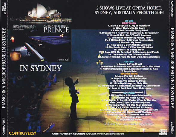 Prince / Piano & A Microphone In Sydney / 3CDR – GiGinJapan