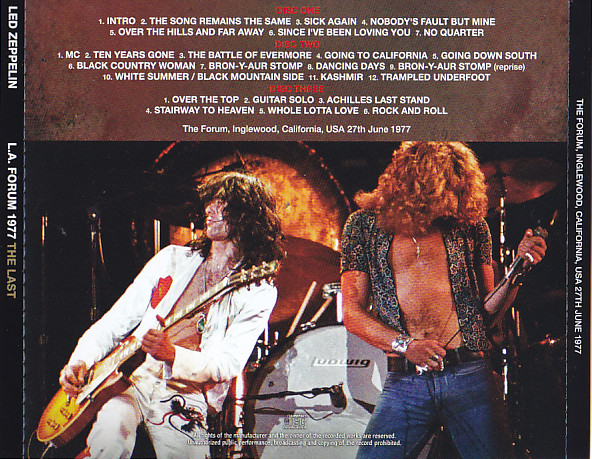 Led Zeppelin / LA Forum 1977 The Last / 3CD – GiGinJapan