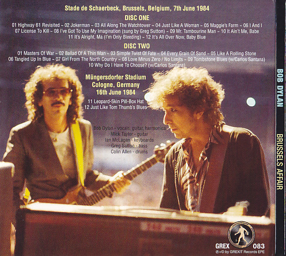 Bob Dylan / Brussels Affair / 2CD Digipak – GiGinJapan