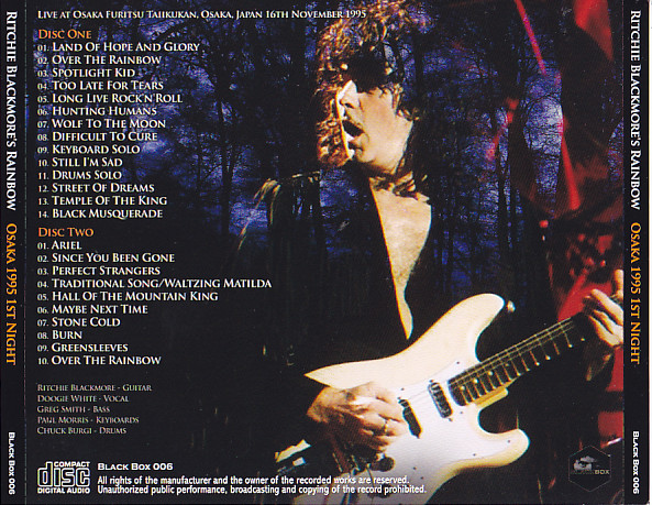 Ritchie Blackmores Rainbow / Osaka 1995 1st Night / 2CD – GiGinJapan