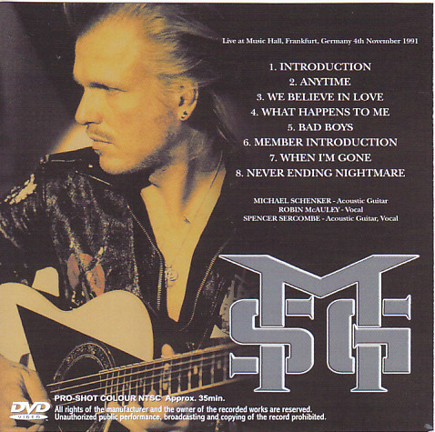 Mcauley Schenker Group / Acoustic Evening In Frankfurt / 1DVDR 