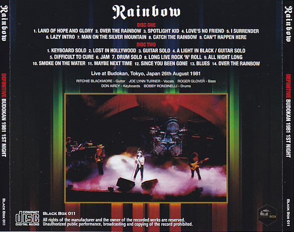 Rainbow / Definitive Budokan 1981 1st Night / 2CD – GiGinJapan