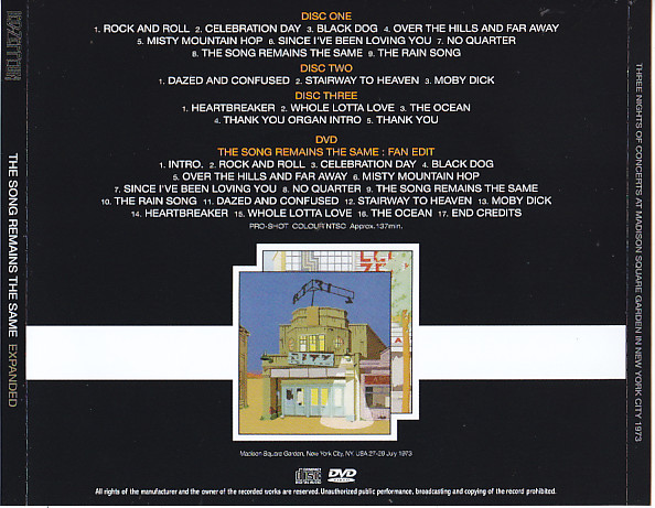 LED ZEPPELIN SONG REMAINS THE SAME(3CD)-