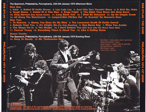 Bob Dylan & The Band / Philadelphia 1974 1st Show / 2CD – GiGinJapan