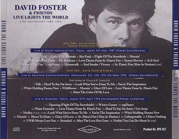 David Foster & Friends / Live Lights The World / 2CD – GiGinJapan