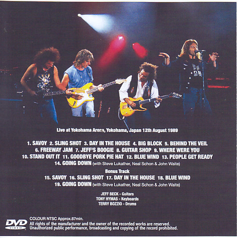 Jeff Beck / Yokohama 1989 / 2CD+1Bonus DVDR – GiGinJapan