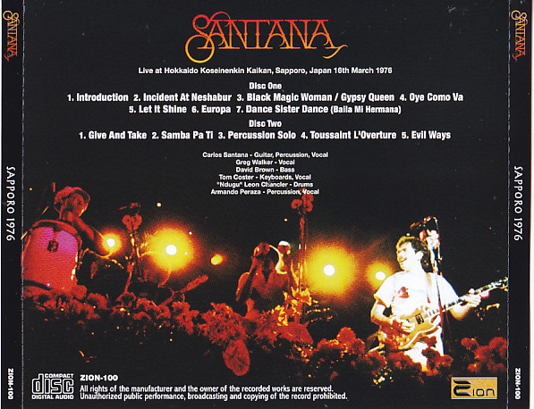 Santana / Sapporo 1976 / 2CD – GiGinJapan