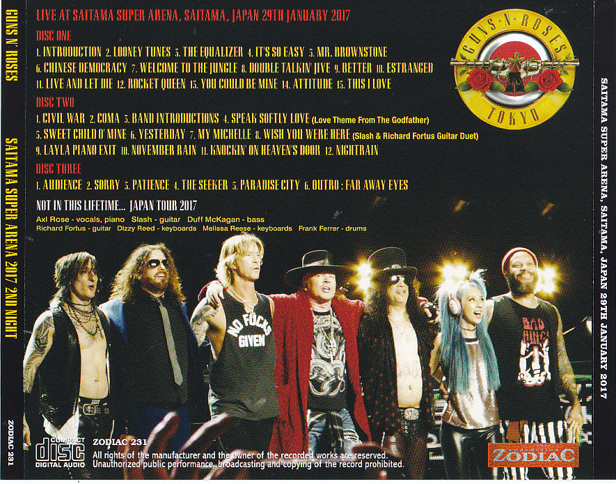 Guns N' Roses / Saitama Super Arena 2017 2nd Night / 3CD – GiGinJapan