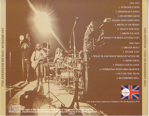 Led Zeppelin / Live On Blueberry -New / 2CD+1Bonus CDR – GiGinJapan
