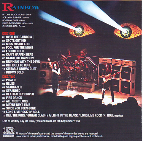 Rainbow / London 1983 2nd Night / 2CD+2 Bonus Single CDR – GiGinJapan