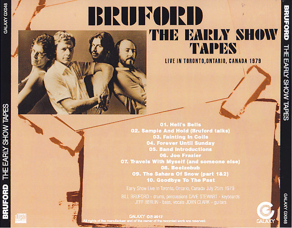 Bruford / The Early Show Tapes / 1CDR – GiGinJapan