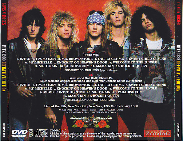 GUNS N' Roses / Ritz 1988 Definitive Edition 3rd Edition / 1DVD+