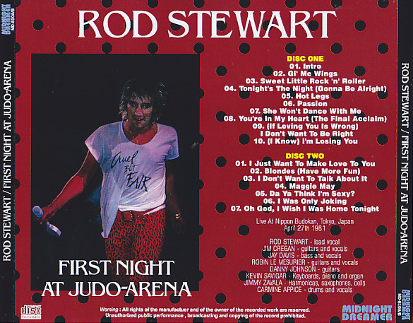 Rod Stewart / First Night At Judo Arena / 2CDR – GiGinJapan