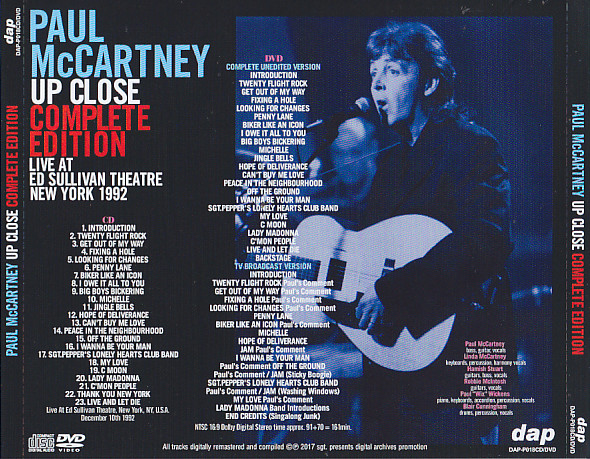Paul McCartney / Up Close Complete Edition / 1CD+1DVD – GiGinJapan