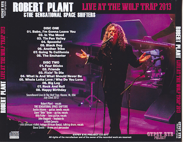 Robert Plant / Live At The Wolf Trap 2013 / 2CDR – GiGinJapan