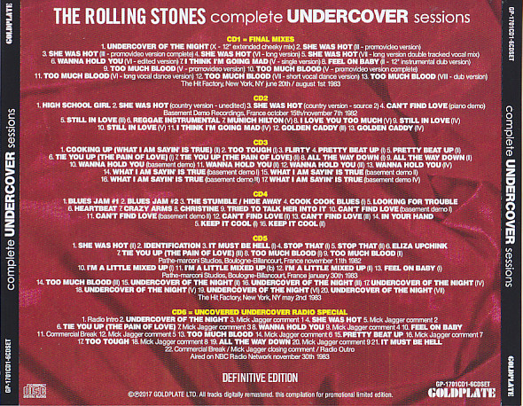 Rolling Stones Complete Undercover Sessions Definitive Edition 6cd Giginjapan 5124