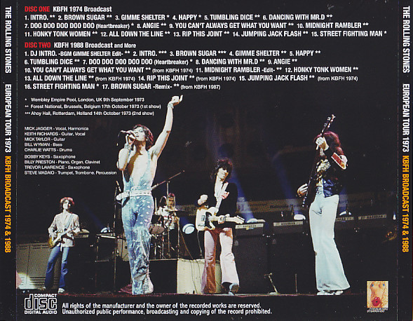 Rolling Stones / European Tour 1973 KBFH Broadcast 1974 & 1988