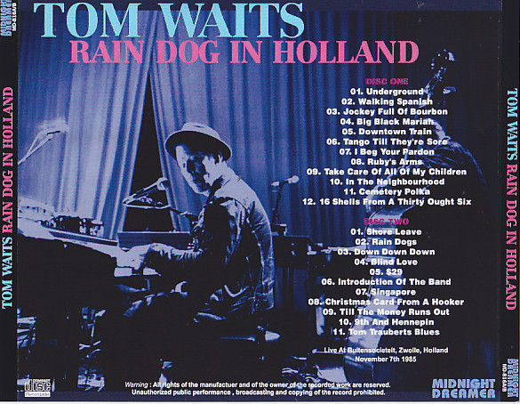 Tom Waits / Rain Dog In Holland / 2CDR – GiGinJapan