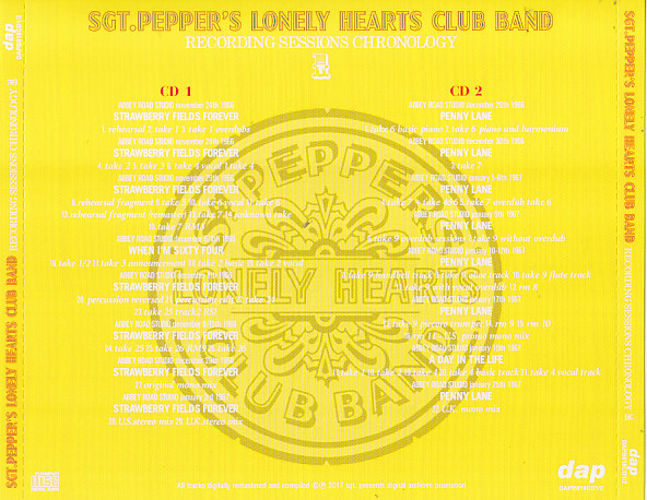 Beatles / Sgt Peppers Lonely Hearts Club Band Recording Sessions