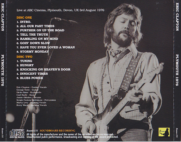 Eric Clapton / Plymouth 1976 / 2CD – GiGinJapan