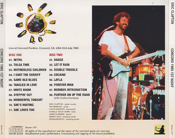 Eric Clapton / Concord 1985 1st Night / 2CD – GiGinJapan
