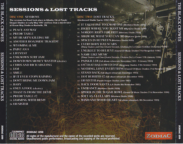 Black Crowes / Sessions & Lost Tracks / 2CD – GiGinJapan