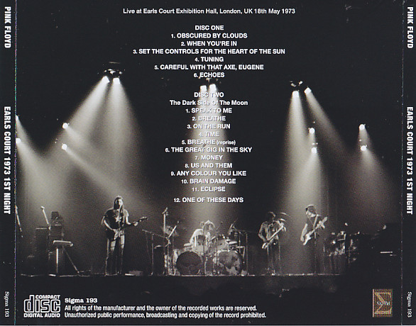 Pink Floyd / Earls Court 1973 1st Night / 2CD – GiGinJapan