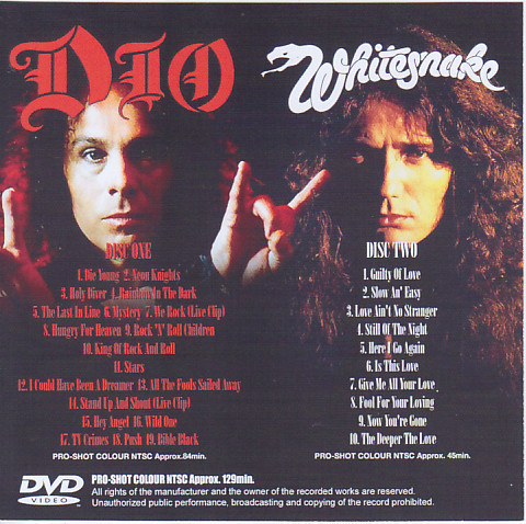 Dio & Whitesnake / Definitive Spokane 1984 / 2CD+2Bonus DVDR 