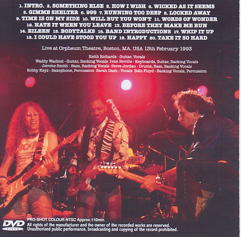 Keith Richards u0026 The X Pensive Winos / Marquee 1992 / 2CD+1Bonus DVDR –  GiGinJapan